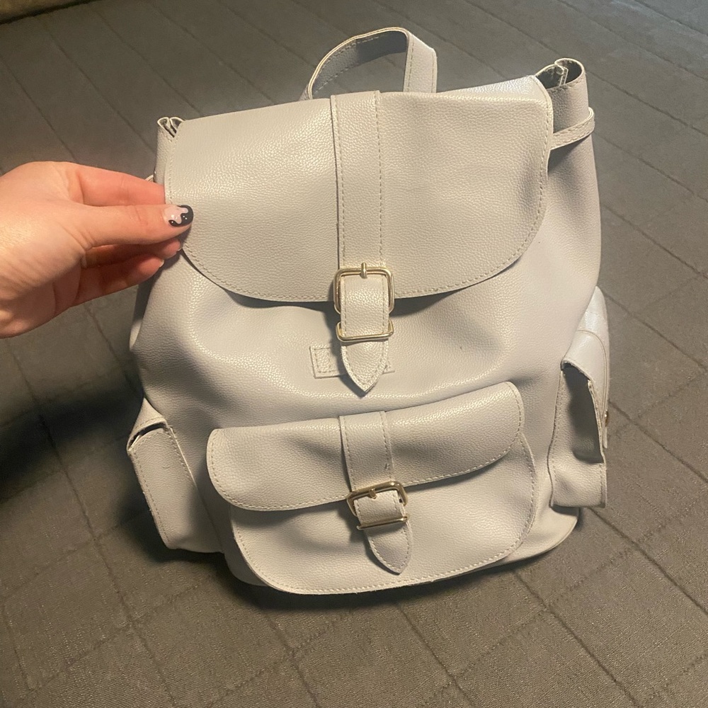 Baby blue backpack purse